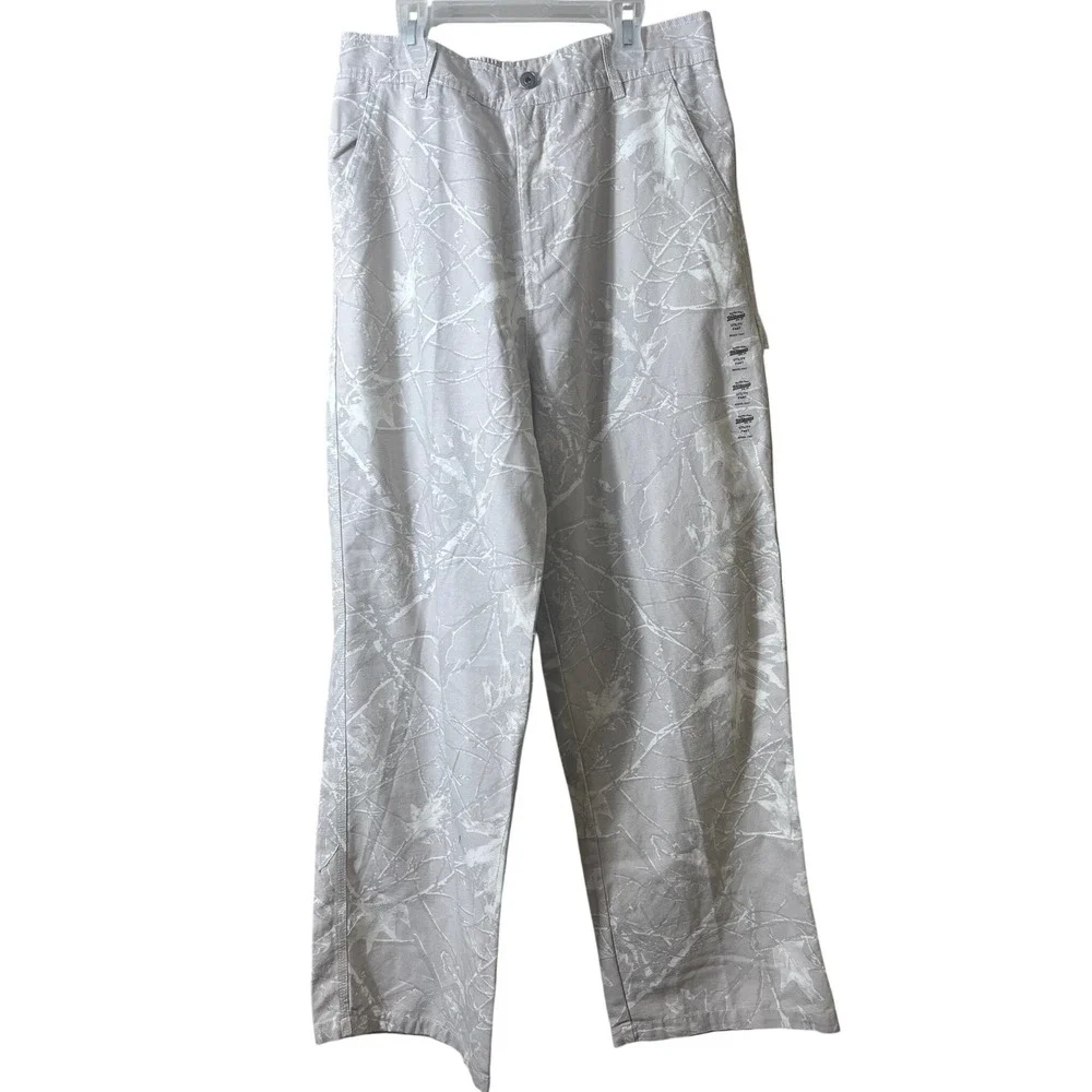 Brooklyn Cloth Workwear Utility Pants Size M Tan Camo Gorpcore Streetwear Woven